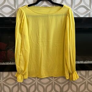 T Tahari Bright Yellow Blouse
